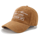 Love More Worry Less Cheer Up Embroidered Dad Hat Cap Unisex