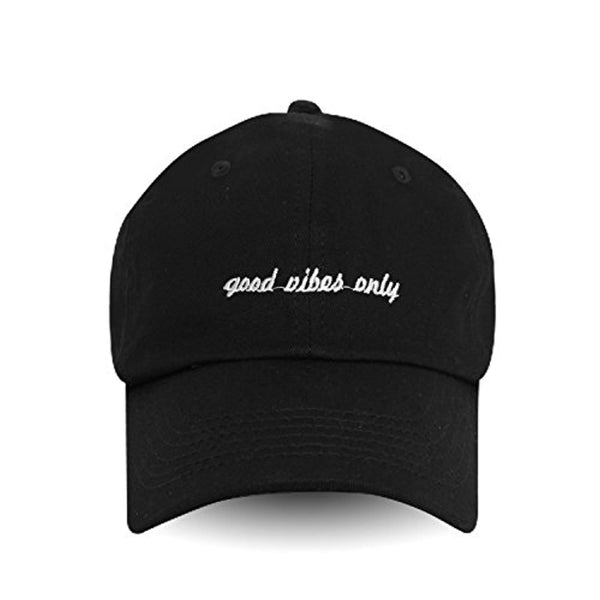 Good Vibes Only Embroidered Dad Hat Baseball Cap