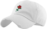 Rose Embroidered Dad Hat Baseball Cap