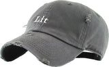 Lit Text Embroidered Dad Hat Baseball Cap