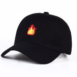 Fire Emoji Embroidered Dad Hat Cap Unisex