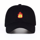 Fire Emoji Embroidered Dad Hat Cap Unisex