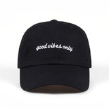 Embroidered Good Vibes Only Dad Hat Cap Unisex
