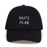 Embroidered God's Plan Text Dad Hat Cap Unisex