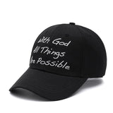 Embroidered With God All Things Possible Dad Hat Cap Unisex