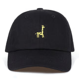 Embroidered Giraffe Dad Hat Cap Unisex